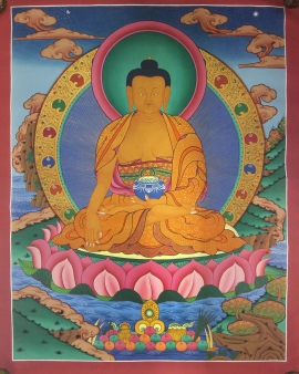 Tibetan Shakyamuni Buddha Painting Thangka