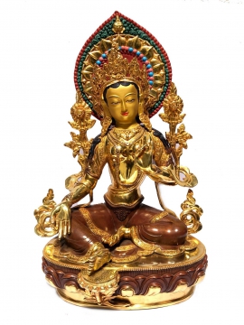 Estatua de la Bodhisattva Tara Verde