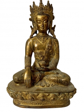 Shakyamuni Buddha Statue - Copper Gold Plated