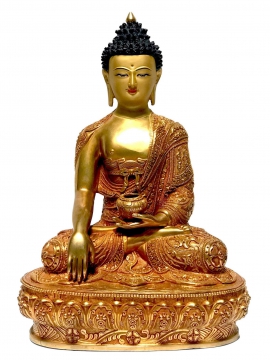 Gold Plated Statue of Shakyamuni Buddha