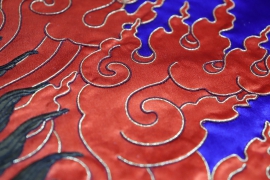 Thangka en appliqué de Vajrapani