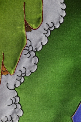 Thangka en appliqué de Vajrapani