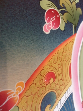 Art tibétain de Chenrezig avec Vajrapani