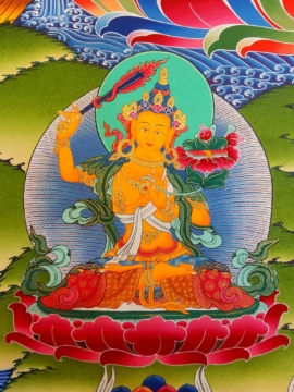 Art traditionnel de Chenrezig avec Vajrapani