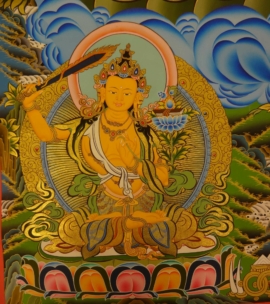 Chenrezig avec Pancha Buddha Thangka