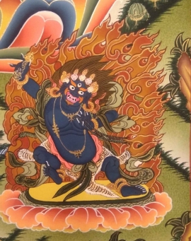Art rituel bouddhiste de Chenrezig avec Vajrapani