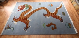 6*9 ft Tibetan Rug with Dragon