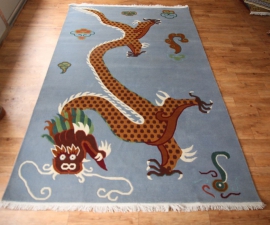 6*9 ft Tibetan Rug with Dragon