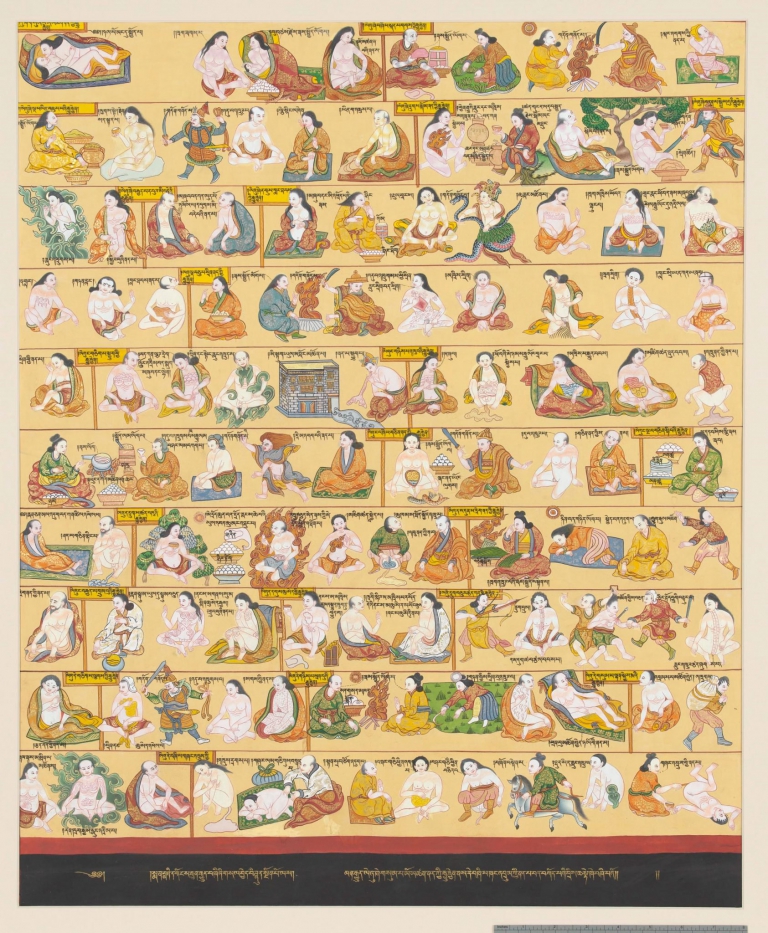 Thangka Artwork on the Primary and Secondary Causes of Illness