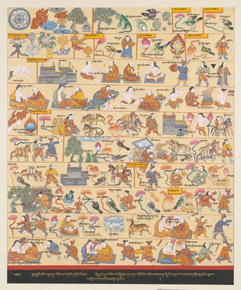 Thangka Artwork of Buddhist Medicine