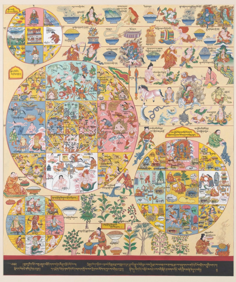 Thangka Art of Urine Divination in Tibetan Medicine