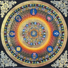 50 Cm Om mane padme hum mantra mandala
