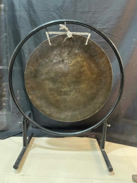Gong de 50 cm avec gravure de fleurs