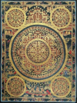 Thangka de mandala del Buda budista