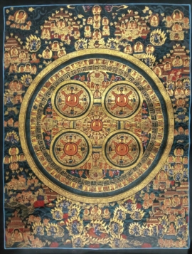 Arte de pintura de mandala de Buda hecho a mano