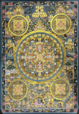 Arte de pintura de mandala ritual del Buda