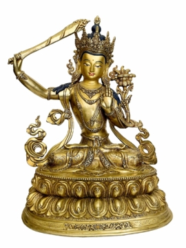Peaceful Tibetan Manjushri Statue