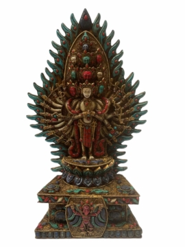 Statue de Sahasrabhuja Avalokitesvara à mille bras
