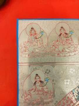 Mandala de Tara Verte sur toile de coton