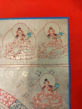 Mandala de Tara Verte sur toile de coton