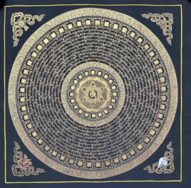 Mantra Mandala Art on Cotton Canvas