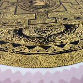 Buddha Mandala on Cotton Canvas, 41 cm