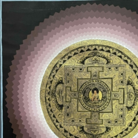 Buddha Mandala on Cotton Canvas, 41 cm