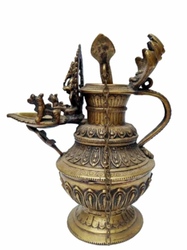 Statue miniaturisée en cuivre de Ganesh Sukunda