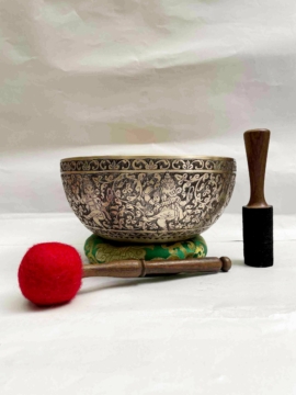 Ganesh carved singing bowl