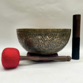 Deer and Tiger Carved Singing Bowl