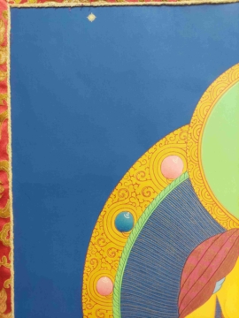 Handmade Shakyamuni Buddha Thangka on Cotton Canvas