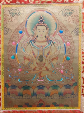 Thangka d&rsquo;Aparimita en Canevas de Coton
