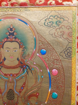 Thangka d&rsquo;Aparimita en Canevas de Coton