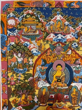 Thangka en toile de Shakyamuni Bouddha