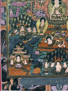 Thangka de Shakyamuni sur toile coton 42cm