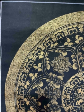 Om Mani Padme Hum Mandala &ndash; Cotton Canvas