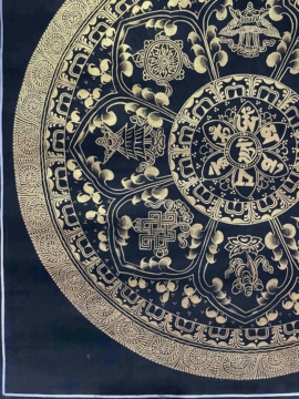 Om Mani Padme Hum Mandala &ndash; Cotton Canvas