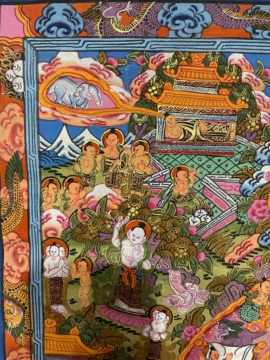 Thangka en Toile de Bouddha Shakyamuni