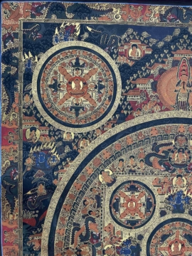 Shakyamuni Buddha Mandala on Cotton Canvas