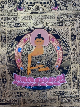 Shakyamuni Buddha Cotton Canvas Mandala