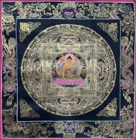 Shakyamuni Buddha Cotton Canvas Mandala
