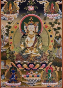 Hand-Painted Tararudevi Thangka on Cotton Canvas