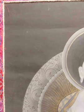 Thangka Tibétain du Bouddha Médecin en Toile