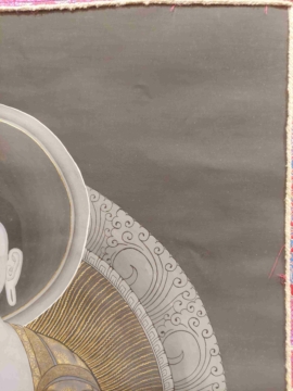 Thangka Tibétain du Bouddha Médecin en Toile