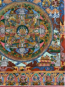 Shakyamuni Buddha Mandala on Cotton Canvas