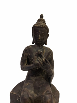 Statue en bronze de Bouddha Maitreya, 21 cm