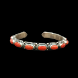 Pulsera de plata esterlina con incrustaciones de piedra