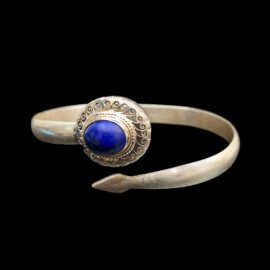 Pulsera de plata esterlina con incrustaciones de piedra