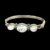 Pulsera de plata esterlina con incrustación de piedra única