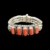 Pulsera de plata con diseño de cinco piedras